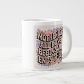 Blühende Hommage: Keramik des Mutterschaftsempfind Jumbo-Tasse (Vorderseite Rechts)