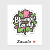 Blühende Hübsche Gartenblume Aufkleber (Blatt)