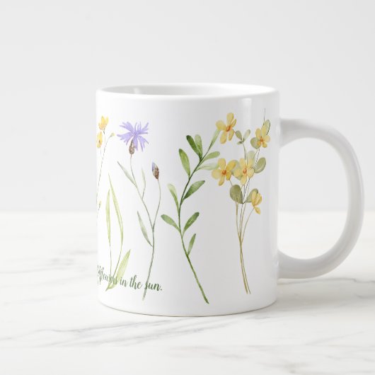 Blühende Inspiration Jumbo-Tasse (Rechts)