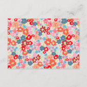 Blühende Joy-Hochzeitsfarbe Farbpalette Begleitkarte (Rückseite)