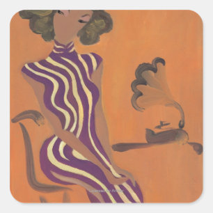 Blühende Jugend No.8 Quadratischer Aufkleber