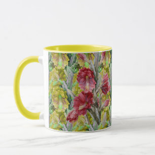 BLÜHENDE KAKTEE, ROTE PINK GELBE BLUMEN Floral Tasse