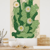 Blühende Kakteen Art Poster (Küche)
