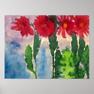 Blühende Kakteen Emil Nolde Poster