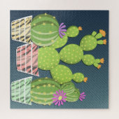 Blühende Kakteen. Puzzle (Horizontal)