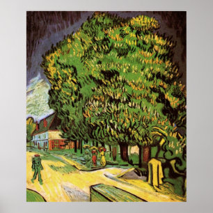 Blühende Kastanienbäume von Vincent van Gogh Poster
