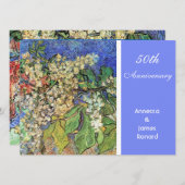 Blühende Kastanienzweige, Van Gogh. Einladung (Vorne/Hinten)