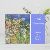 Blühende Kastanienzweige, Van Gogh. Einladung (Stehend Vorderseite)