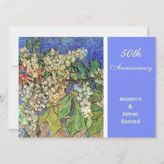 Blühende Kastanienzweige, Van Gogh. Einladung