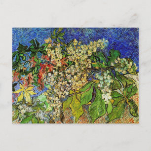 Blühende Kastanienzweige Van Gogh Fine Art Postkarte