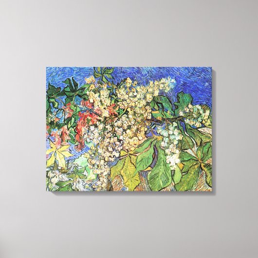 Blühende Kastanienzweige von Vincent van Gogh Leinwanddruck (Vorderseite)