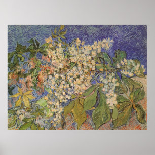 Blühende Kastanienzweige von Vincent van Gogh Poster