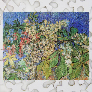 Blühende Kastanienzweige von Vincent van Gogh Puzzle