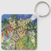 Blühende Kastanienzweige von Vincent van Gogh Schlüsselanhänger (Rückseite)