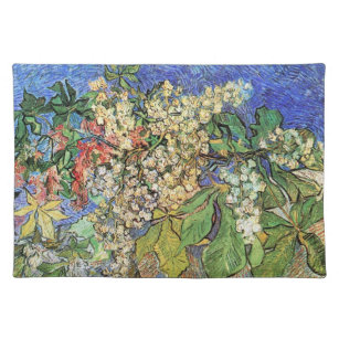Blühende Kastanienzweige von Vincent van Gogh Stofftischset