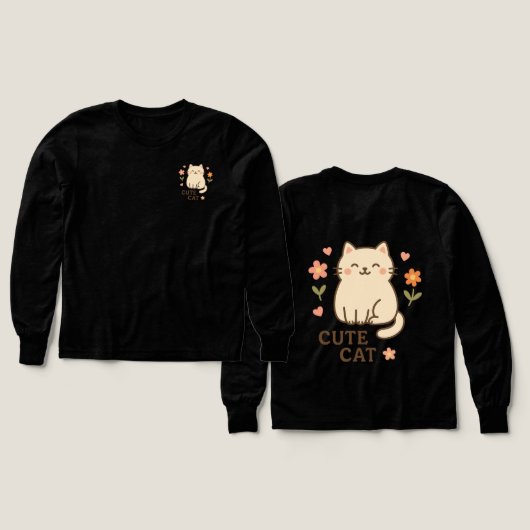 Blühende Katze (Design Vorder- & Rückseite)
