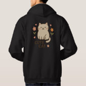 Blühende Katze Hoodie (Rückseite)