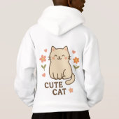 Blühende Katze Hoodie (Rückseite)
