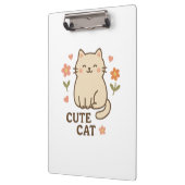 Blühende Katze Klemmbrett (Links)