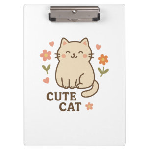 Blühende Katze Klemmbrett