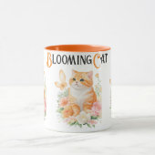 "Blühende Katze: Orangefarbenes und weißes Blossom Tasse (Zentrum)