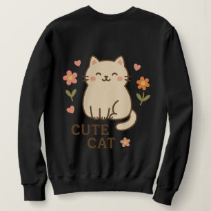 Blühende Katze Sweatshirt