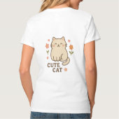 Blühende Katze T-Shirt (Rückseite)