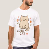 Blühende Katze T-Shirt (Vorderseite)