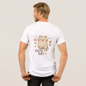 Blühende Katze Tri-Blend Shirt (Rückseite voll)