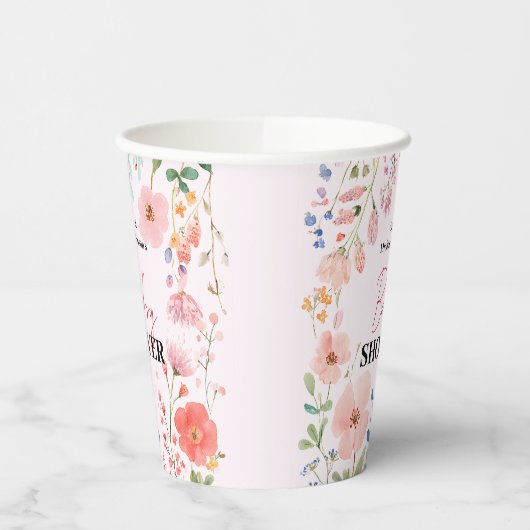 Blühende Kinderdusche Pappbecher (Links)