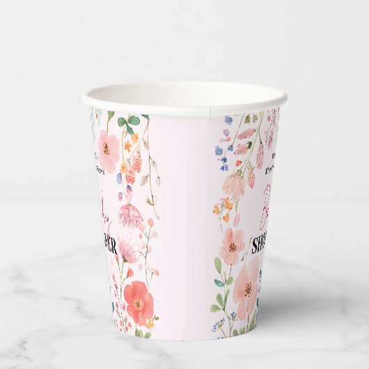 Blühende Kinderdusche Pappbecher (Rechts)