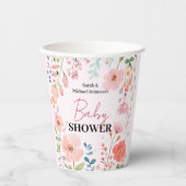 Blühende Kinderdusche Pappbecher (Vorderseite)