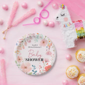 Blühende Kinderdusche Pappteller (Party)