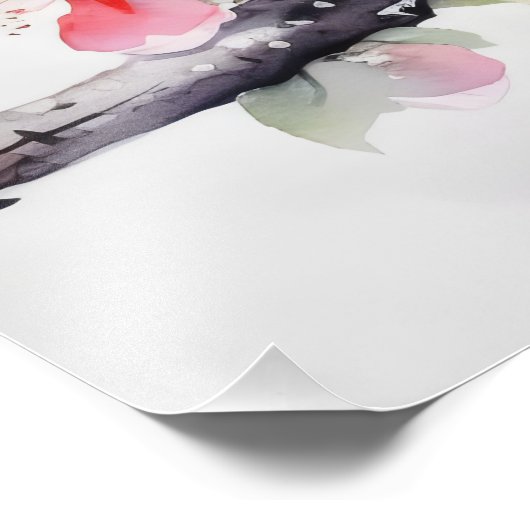 Blühende Kirchenzweig Fotodruck (Ecke)