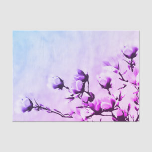 Blühende KirschBlumen, Mit Blumenblaues und lila Seidenpapier