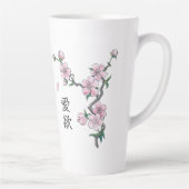 Blühende Kirschblüten "Hanami". Milchtasse (Rechts)