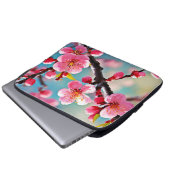 Blühende Kirschblüten im Frühling Laptopschutzhülle (Vorne Knopf)