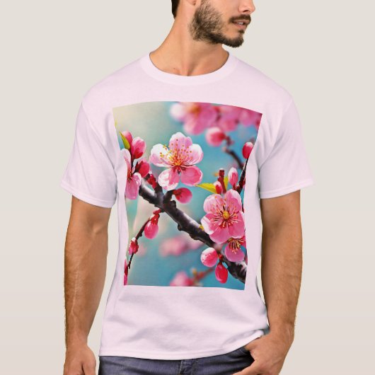 Blühende Kirschblüten im Frühling T-Shirt (Vorderseite)