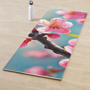 Blühende Kirschblüten im Frühling Yogamatte