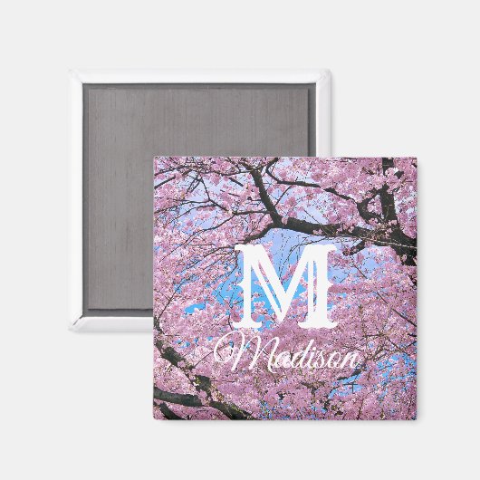 Blühende Kirschblüten Magnet (Vorderseite/Rückseite)