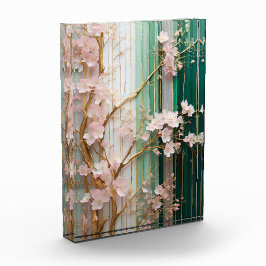 Blühende Kirschblütenmauer Fotoblock