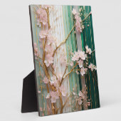 Blühende Kirschblütenmauer Fotoplatte (Seite)