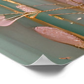 Blühende Kirschblütenmauer Poster (Ecke)