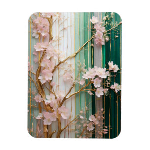 Blühende Kirschblütenwand Magnet