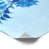 Blühende Kirsche Moonlit Night Ohara Koson Blue12 Poster (Ecke)