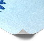 Blühende Kirsche Moonlit Night Ohara Koson Blue18 Poster (Ecke)