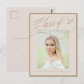 Blühende Klasse von '26 Script-Foto-Abschlussfeier Postkarte (Vorne/Hinten)