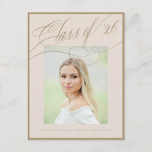 Blühende Klasse von '26 Script-Foto-Abschlussfeier Postkarte