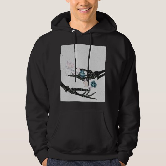 Blühende Knochen #2 - Zwei Hände Hoodie (Vorderseite)