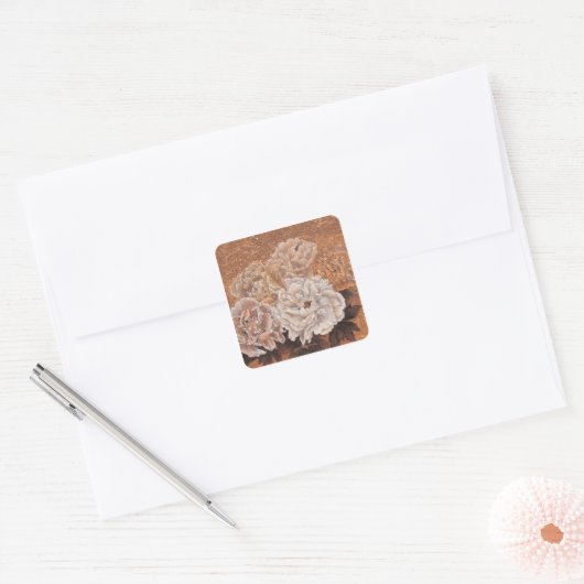 Blühende Knochen Quadratischer Aufkleber (Umschlag)